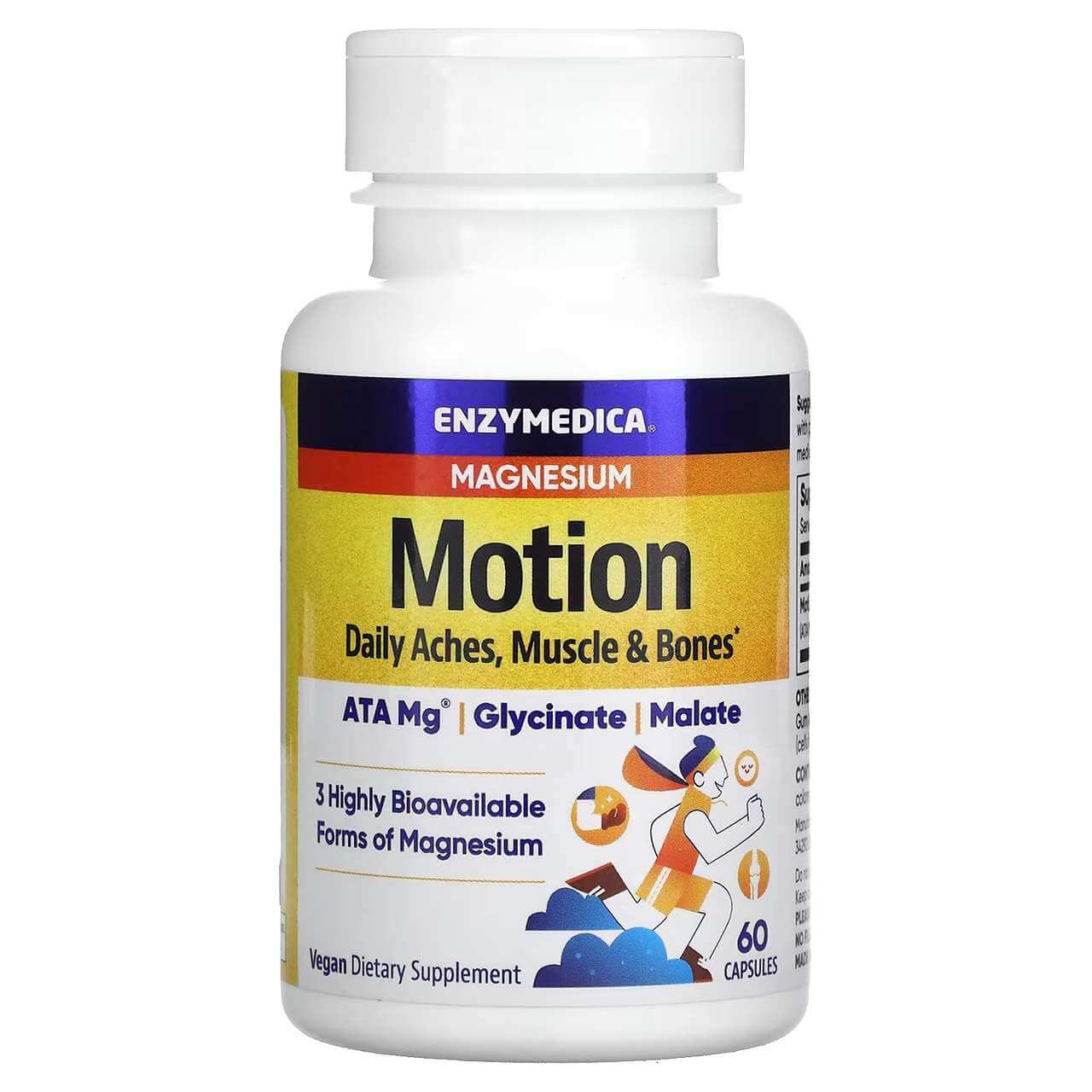 Enzymedica Motion Muscle Support Magnesium, 60 Capsules