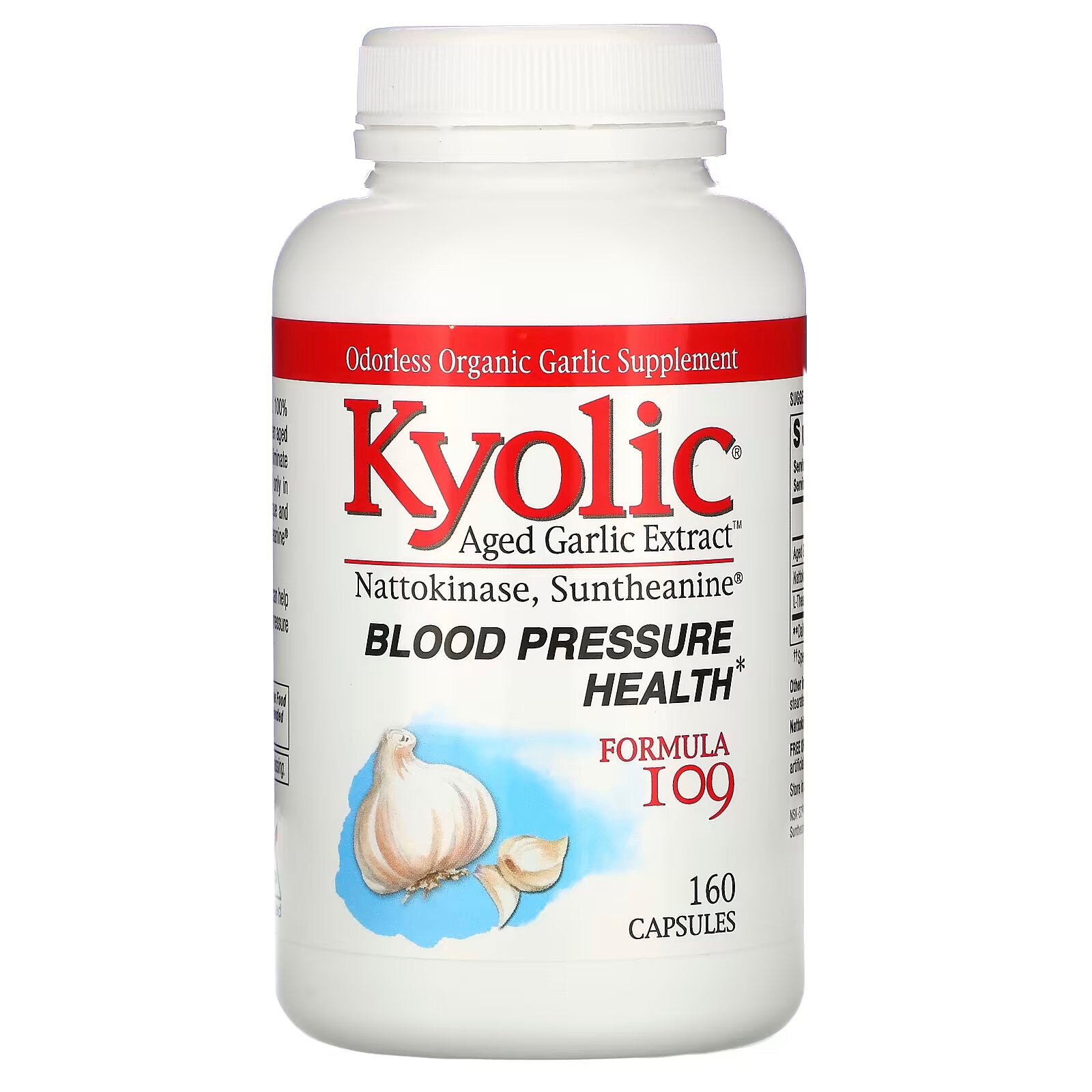 Kyolic, Aged Garlic Extract, Healthy Blood Pressure, Formula 109, 160 Capsules