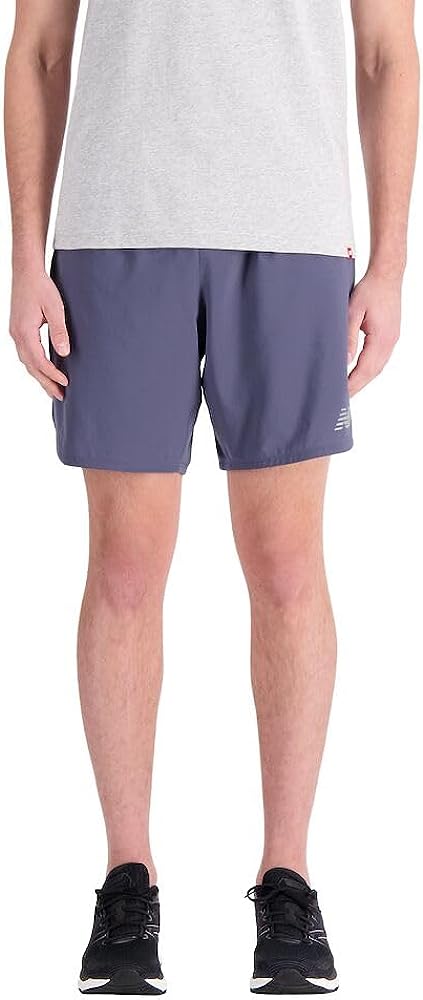 New Balance Men's Impact Run 7 Inch Shorts, Purple