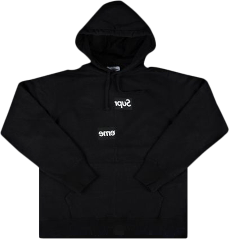 Supreme x Comme des Garçons Shirt Split Box Logo Hooded Sweatshirt 'Black', Black