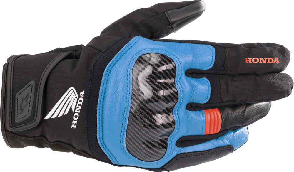 قفازات دراجات نارية هوندا SMX Z Drystar Alpinestars، أسود/أحمر/أزرق