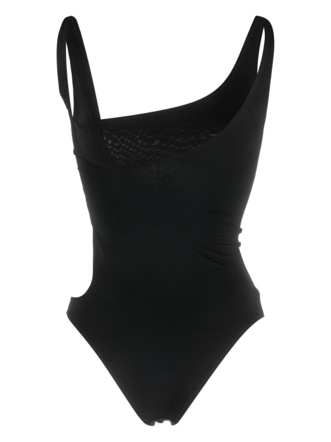 Off-White Cutout Swimsuit Black