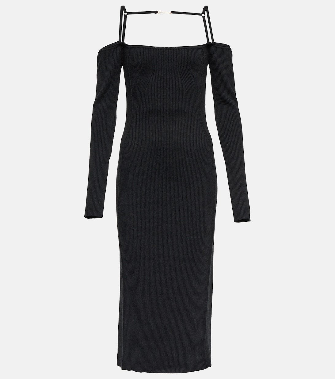 La Robe Sierra JACQUEMUS midi dress, black