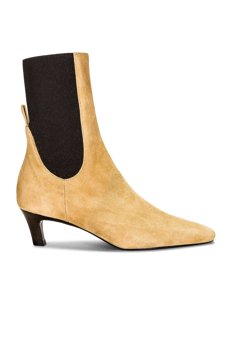 Toteme The Mid Heel Suede boots, beige