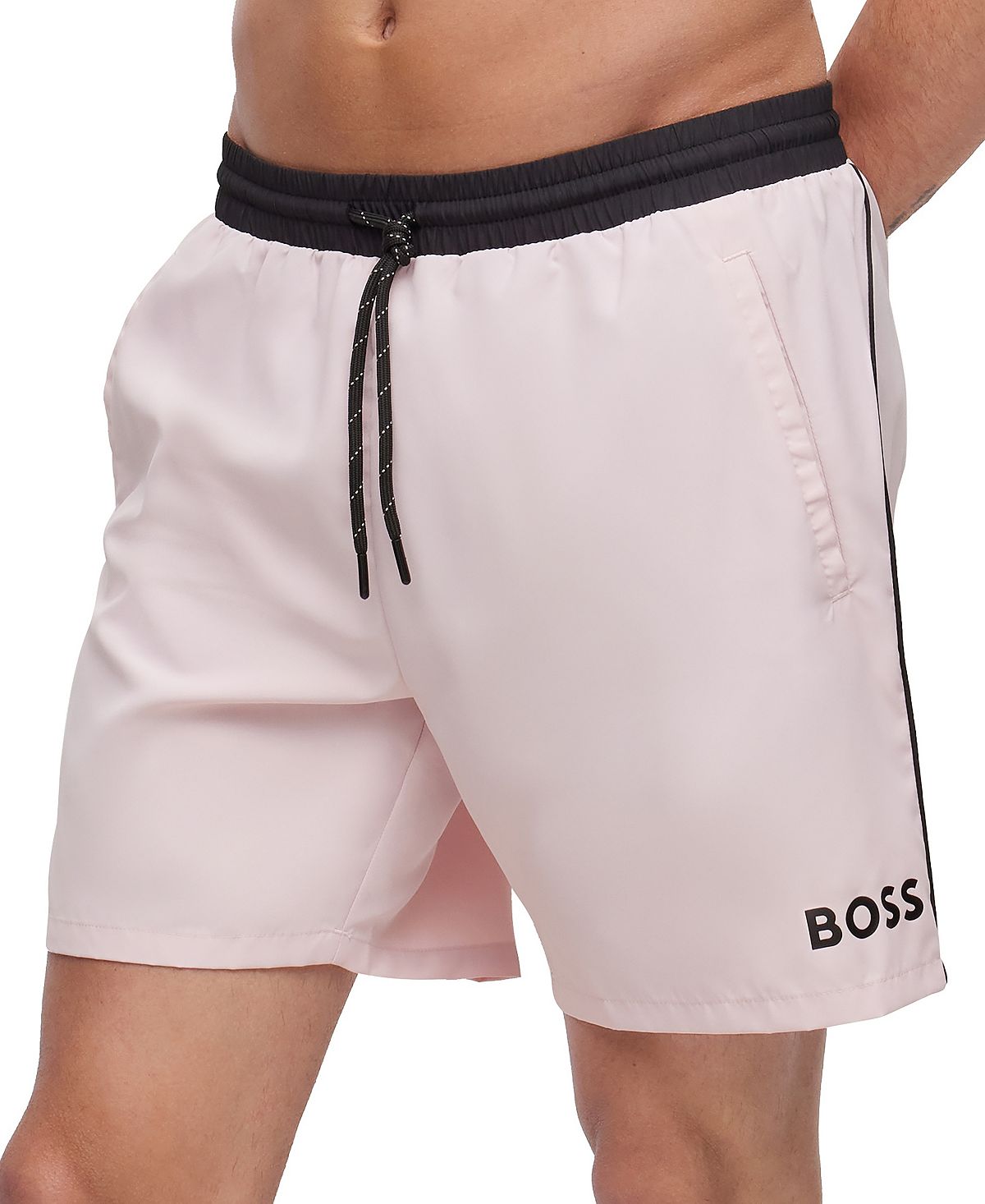 شورت سباحة رجالي من Hugo Boss بشعار متباين