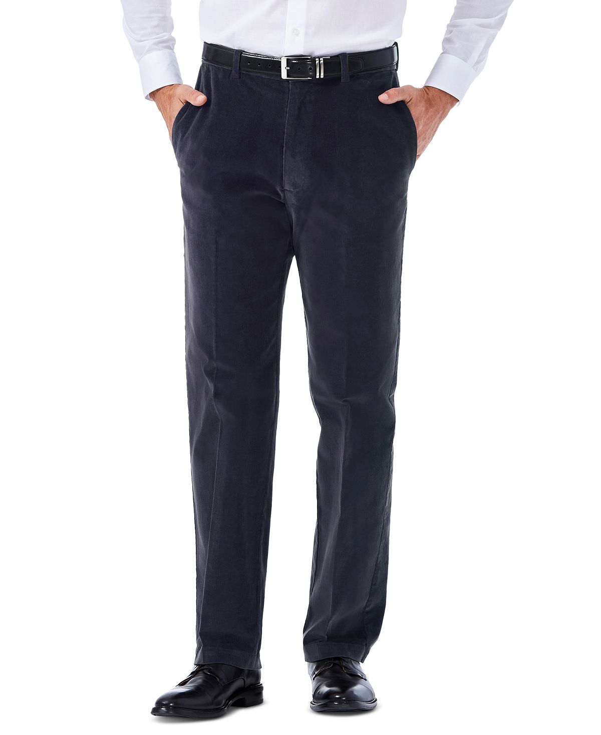 Men's regular fit trousers in stretch corduroy Haggar