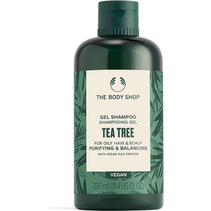 شامبو Tea Tree Clarifying &amp; Balancing من The Body Shop للشعر الدهني وفروة الرأس مع بروتين الحرير النباتي