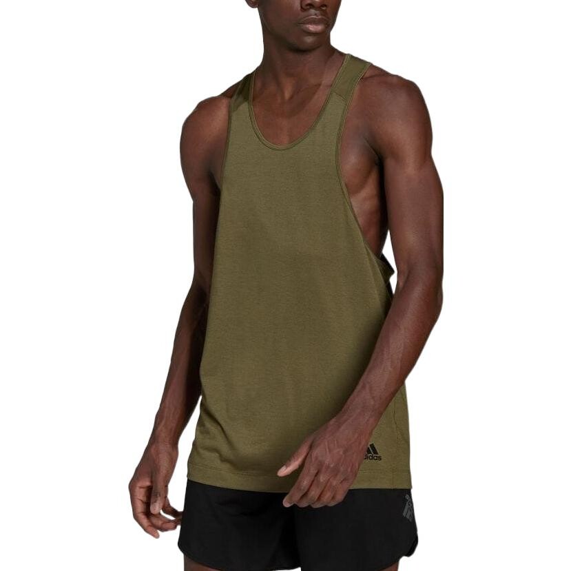 Men's T-shirt olive green Adidas, olive green