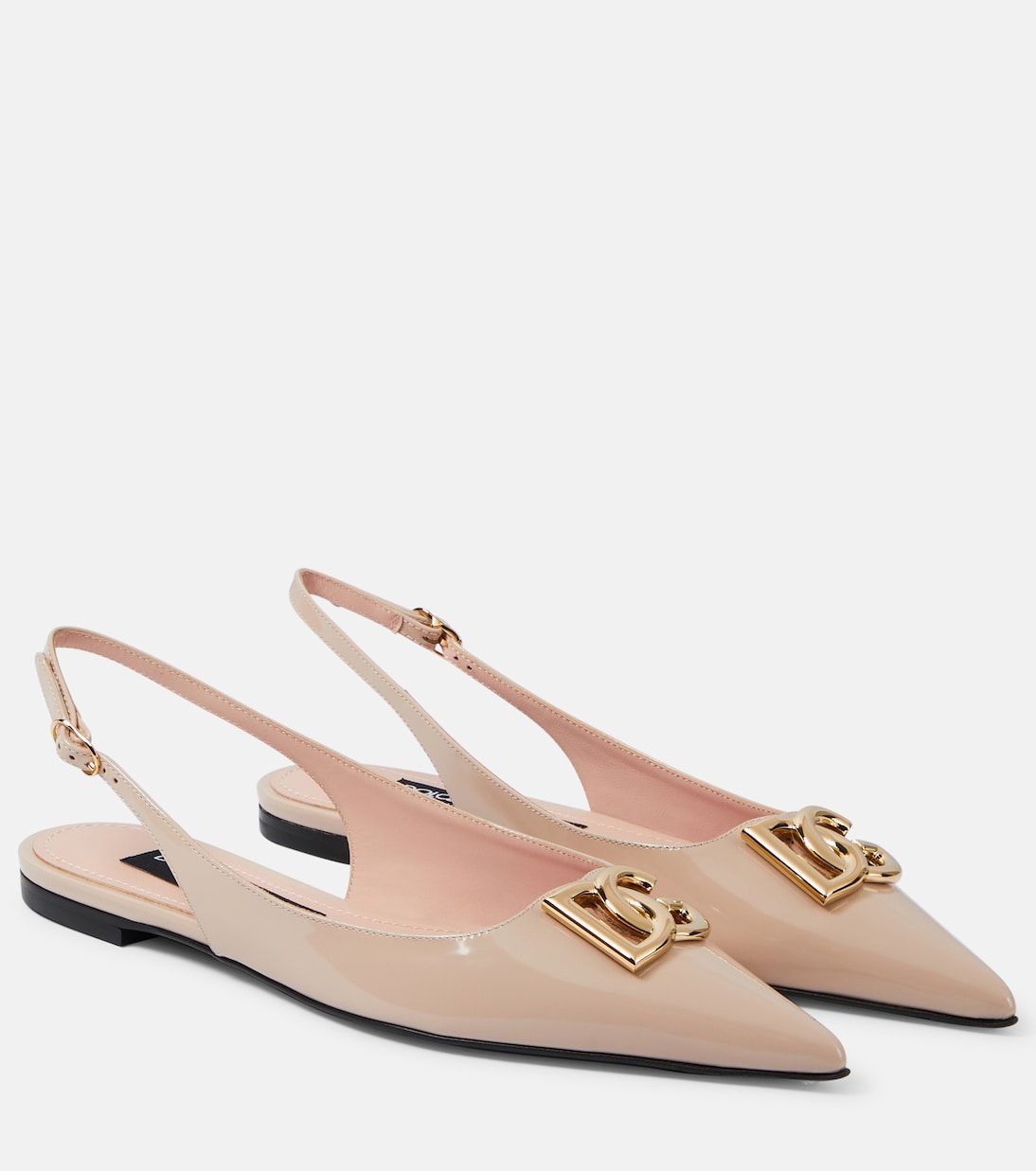 Dg patent leather slingback ballet flats Dolce&Gabbana pink