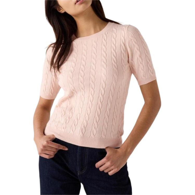 Women's knitwear pastel pink Uniqlo