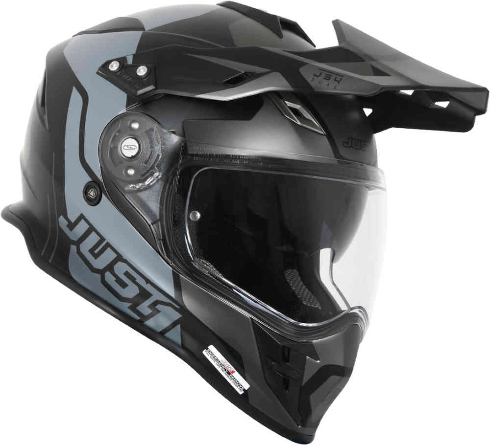 J34 Pro Tour Just1 Motocross Helmet, Black/Titanium