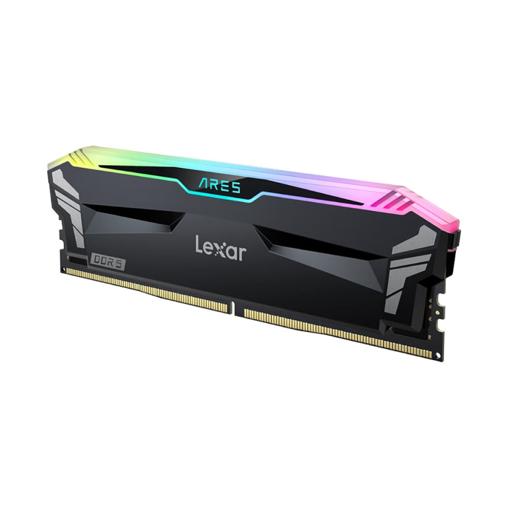 ذاكرة وصول عشوائي Lexar Ares RGB، سعة 32 جيجابايت DDR5 (16 جيجابايت × 2)، 6400 ميجاهرتز، CL32، أسود