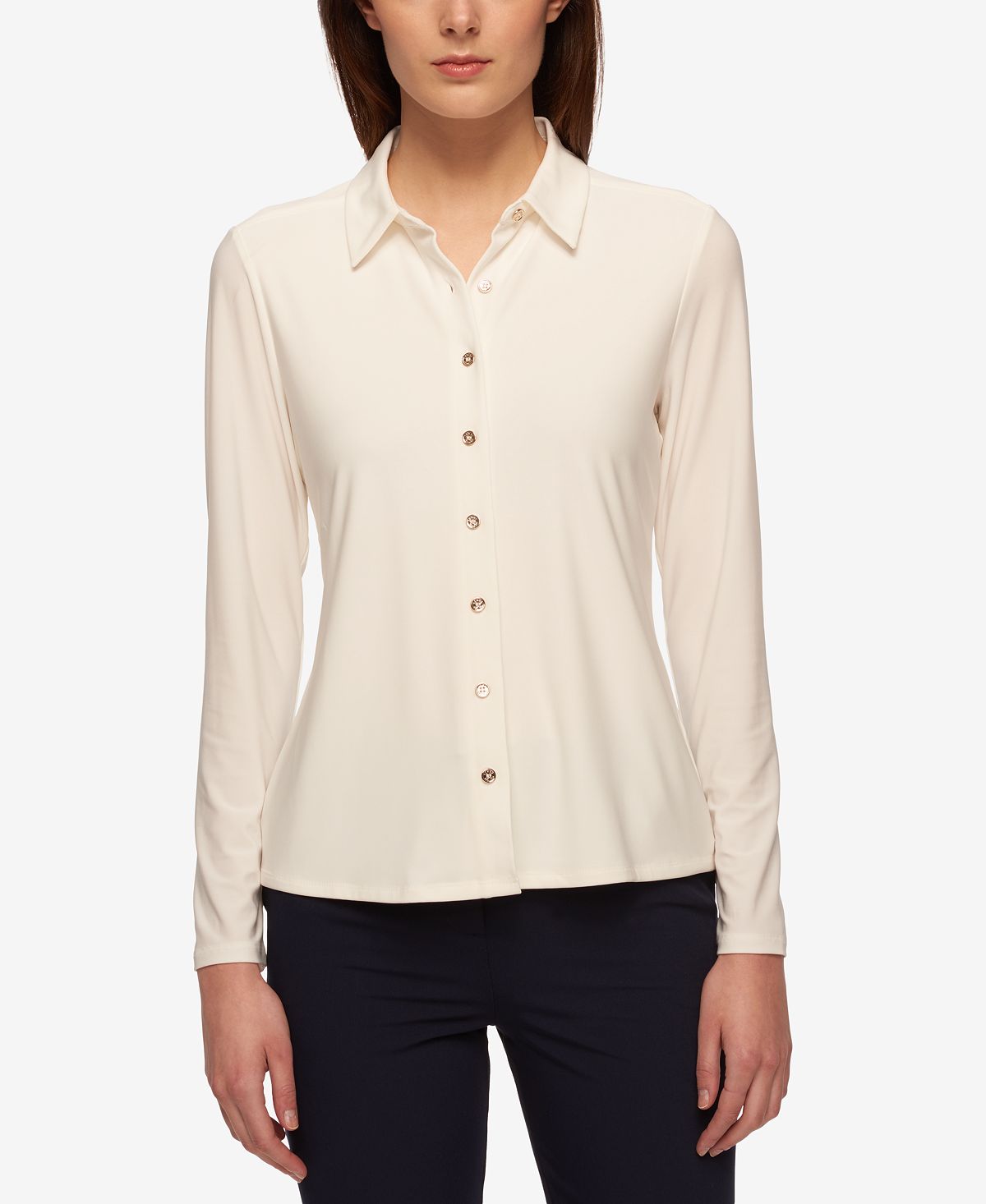 Tommy Hilfiger Pointed Collar Blouse, White