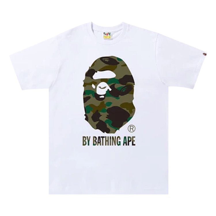 تي شيرت BAPE 1st Camo By Bathing Ape باللون الأبيض/الأخضر، باللون الأبيض