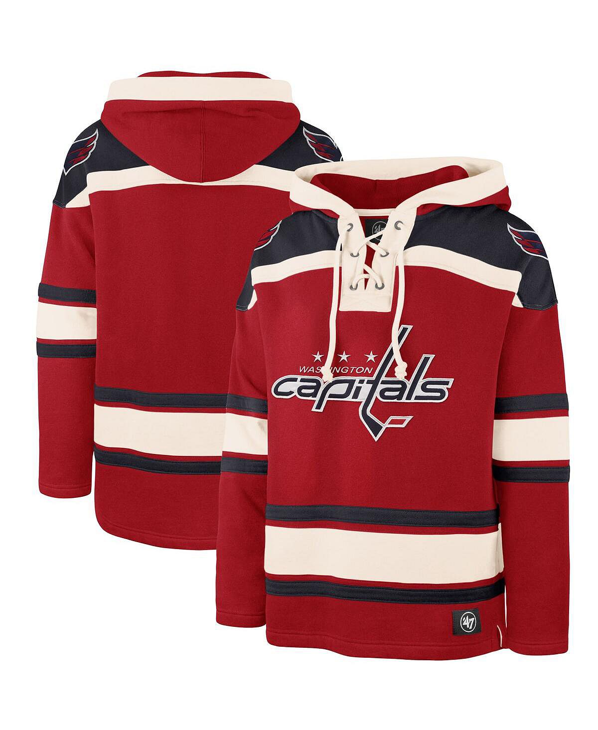 هودي أحمر للرجال من Washington Capitals Superior Lacer Team '47 Brand، أحمر