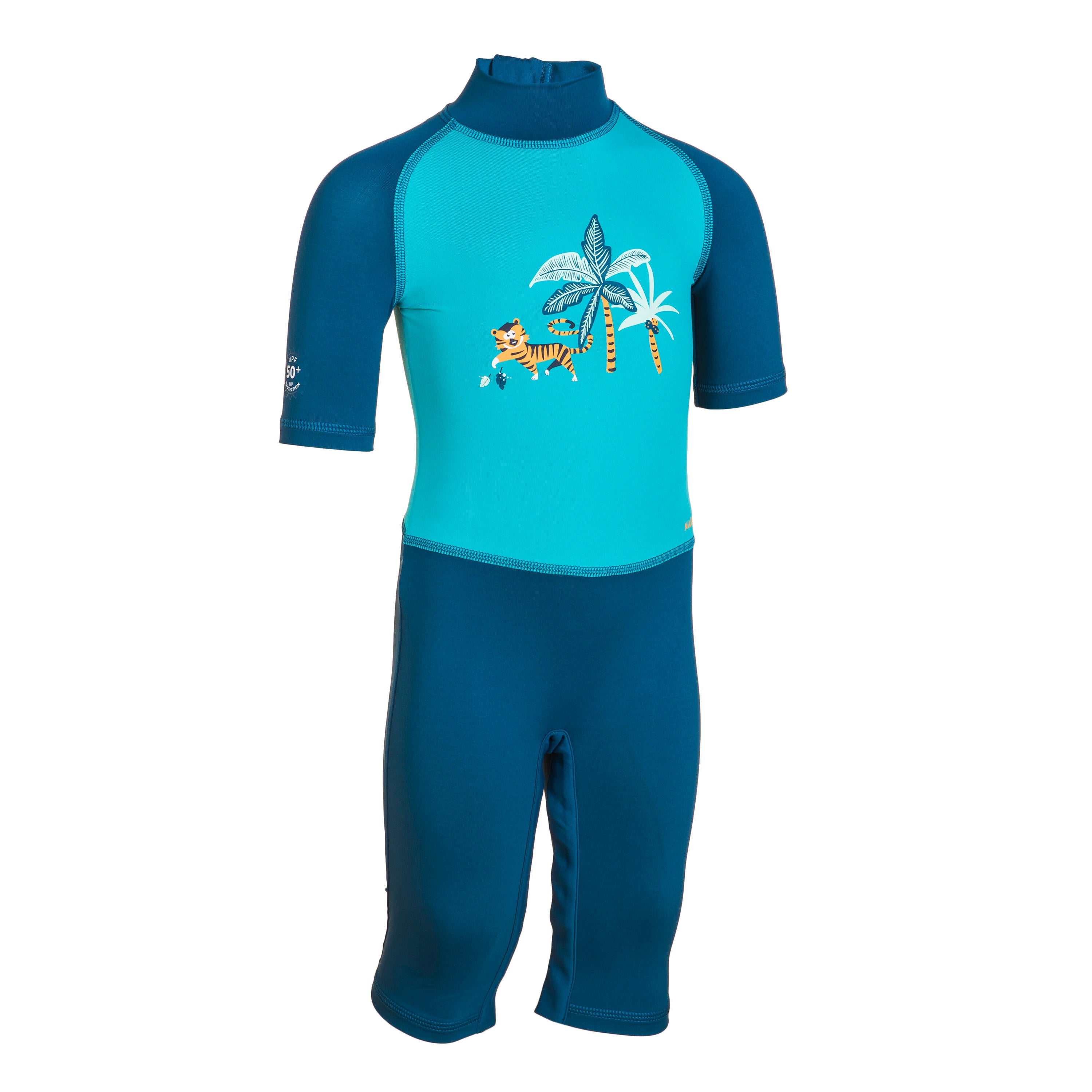 Children's sun protection swimsuit with short sleeves