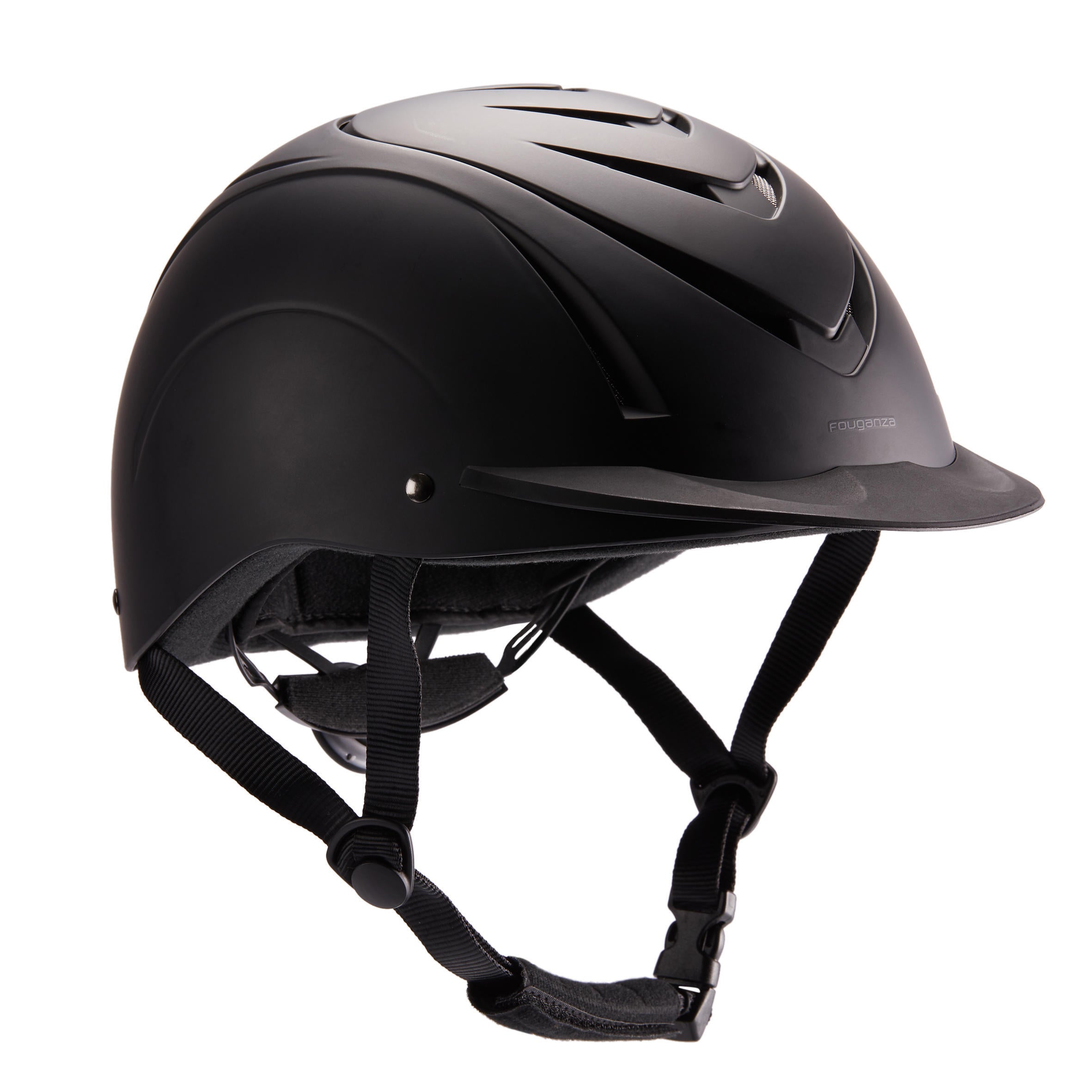 Adjustable helmet Fouganza 500 for riding, black