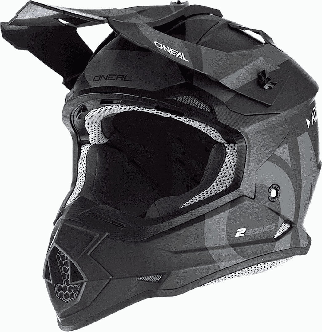 Oneal 2Series Slick 2023 Motocross Helmet, Black/Grey