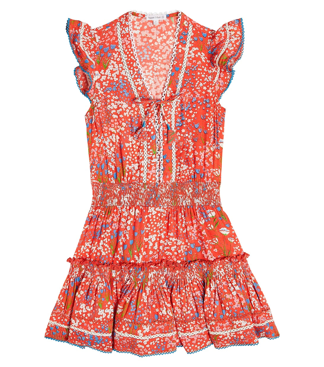 Anais Poupette St Barth Floral Dress, Red