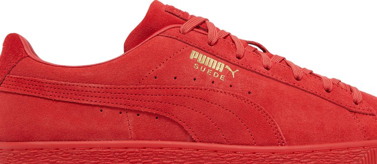 حذاء رياضي Puma Suede Mono 21 High Risk باللون الأحمر، أحمر