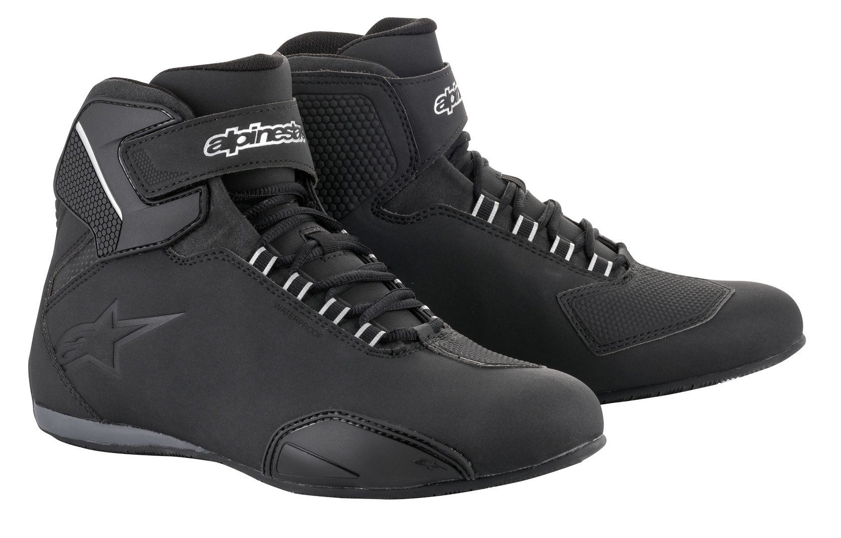 حذاء Alpinestars Sektor للدراجات النارية مقاوم للماء، أسود