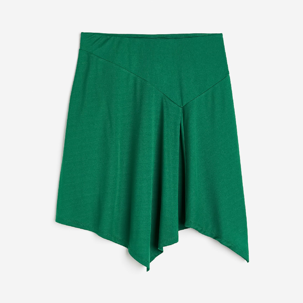 H&M Asymmetric Skirt, green