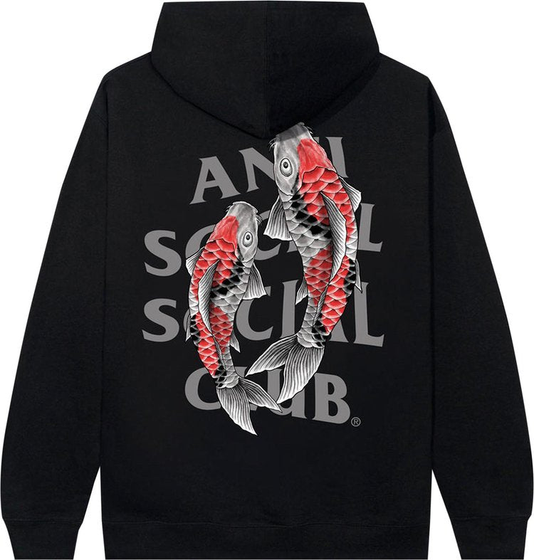 Anti Social Social Club Koi Garden Hoodie (3M Reflective) Black