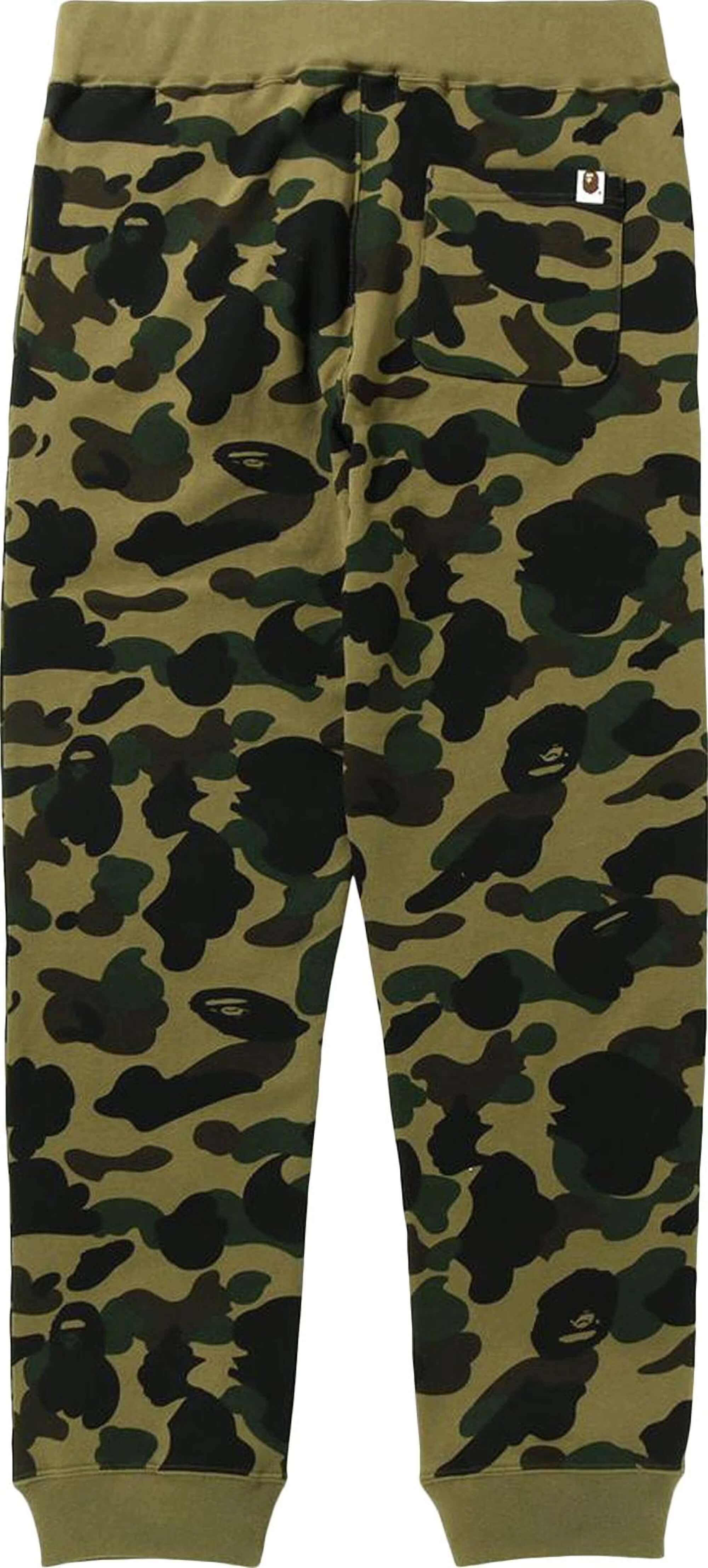 بنطال رياضي Bape 1st Camo Shark Slim، باللون الأخضر