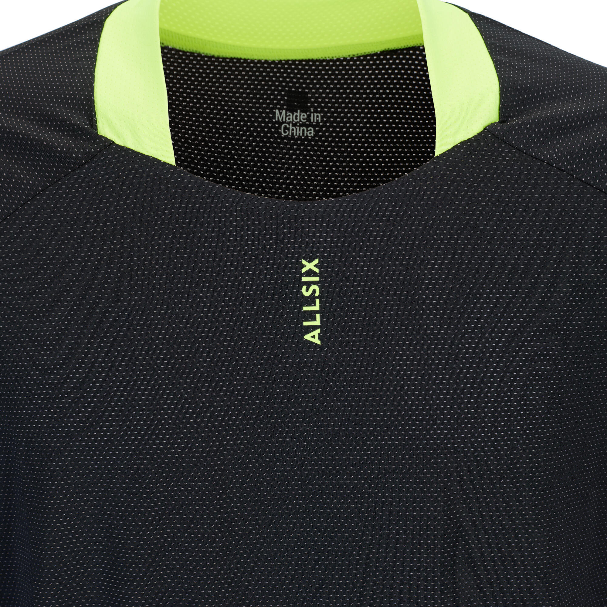 Men's Volleyball Jersey - VTS Training black/yellow ALLSIX, black/neon yellow lime