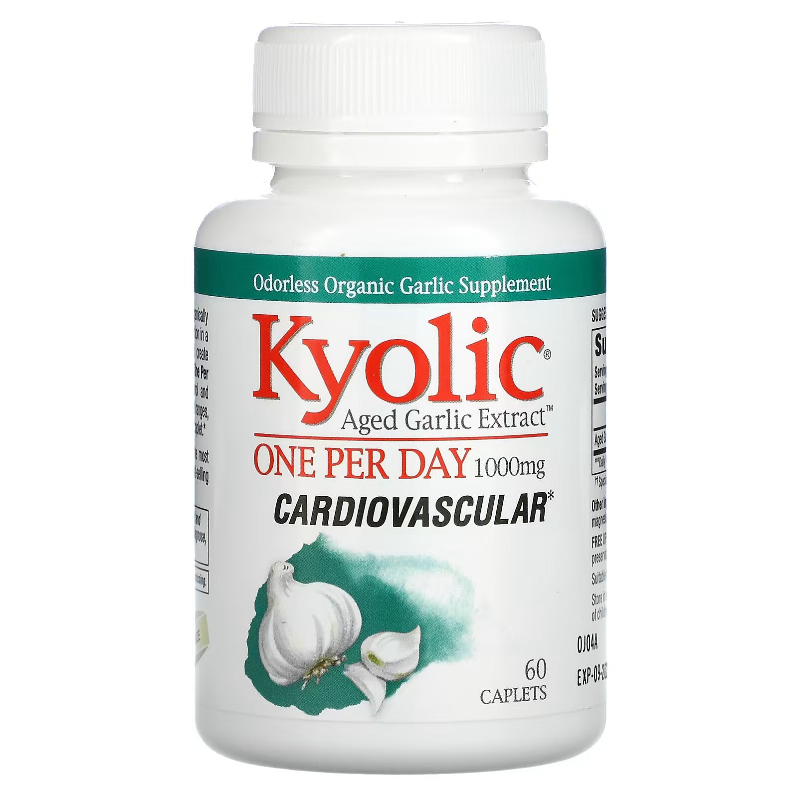 Kyolic, One Per Day Aged Garlic Extract, Cardiovascular, 1,000 mg, 60 Capsules