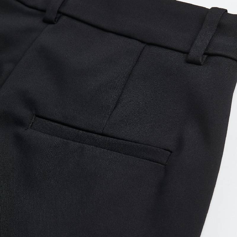 Straight trousers H&M, black