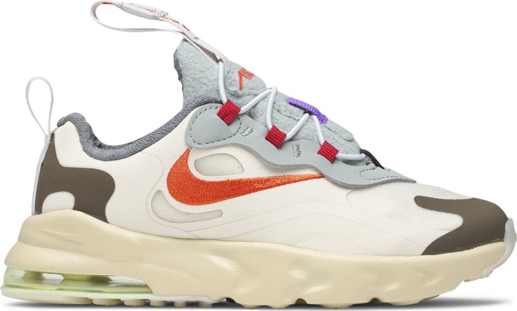 حذاء Nike Travis Scott x Air Max 270 React ENG TD 'Cactus Trails' باللون الكريمي