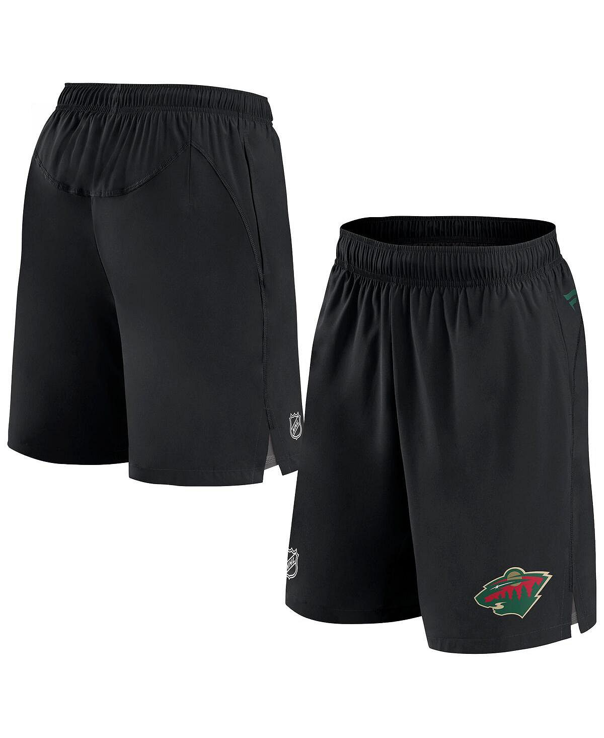 Men's Branded Black Minnesota Wild Authentic Pro Rink Fanatics Shorts, Black