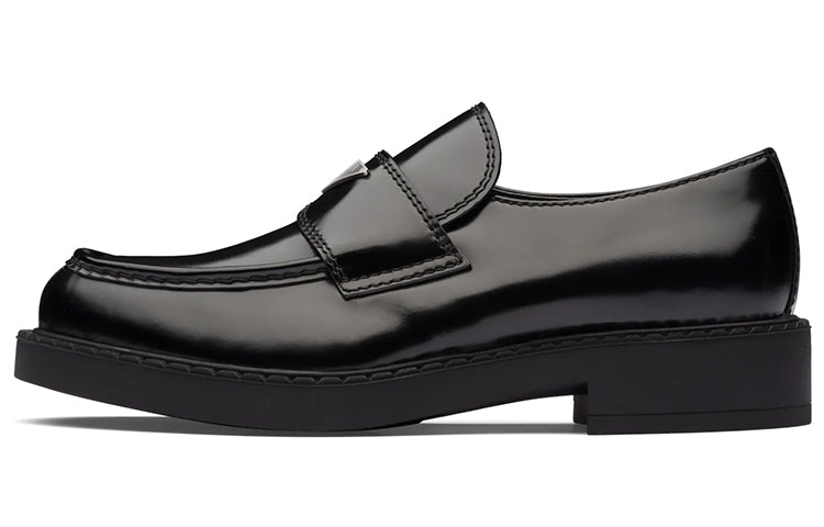 Prada Monolith 35mm Black Loafers in Matte Leather