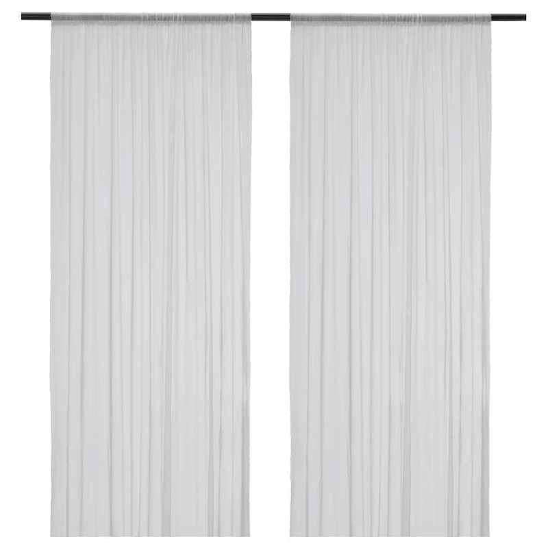 Curtains Ikea Hildrun 2 pcs, white