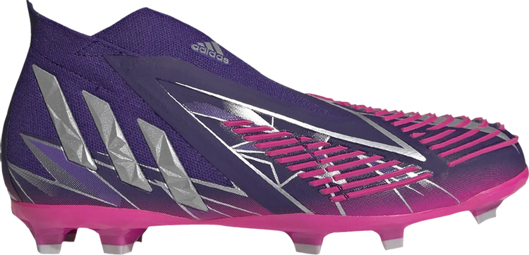 حذاء Adidas Predator Edge+ FG J 'Team College Purple' باللون الأرجواني