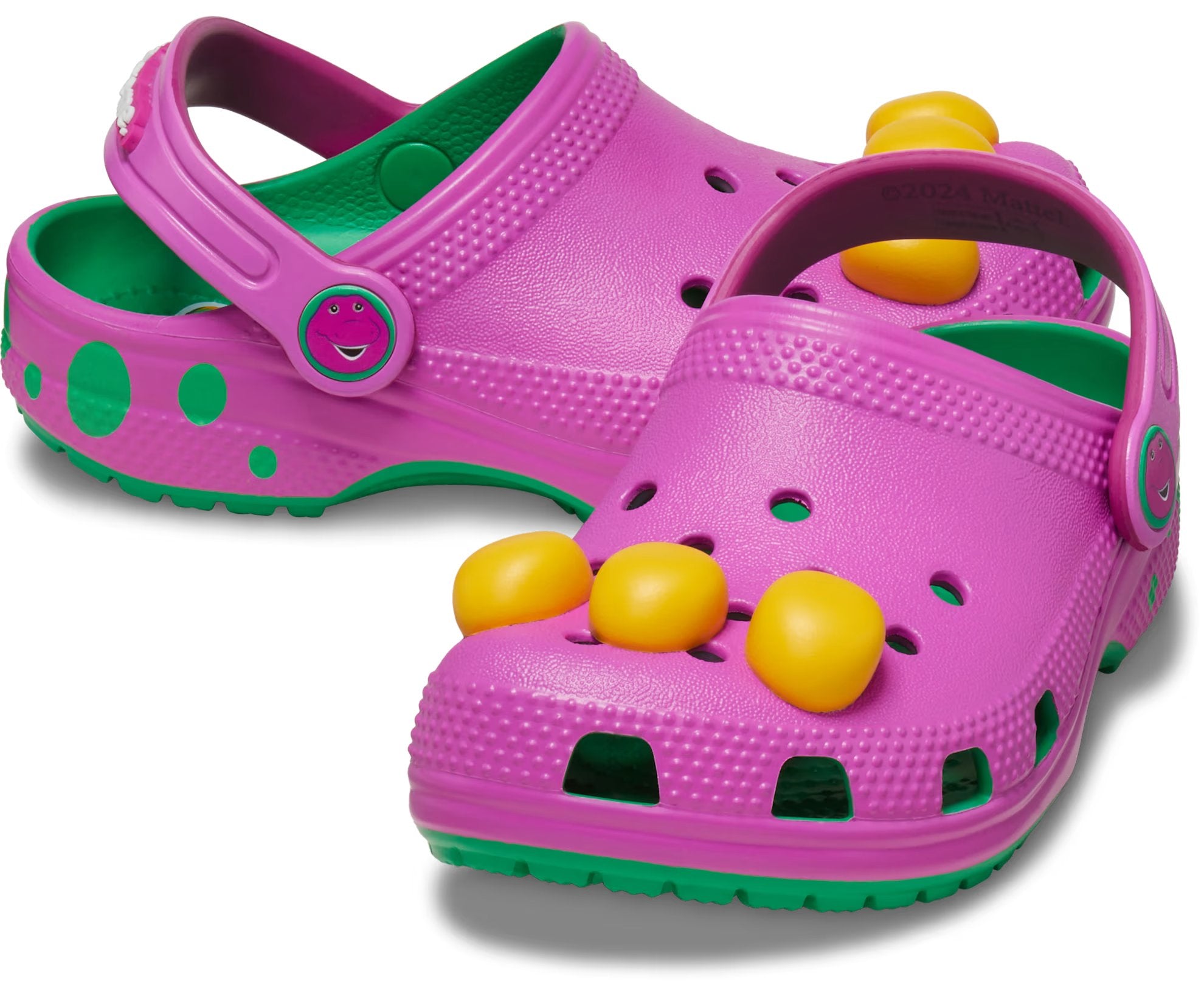 Children's clogs Crocs Classic x Barney, purple