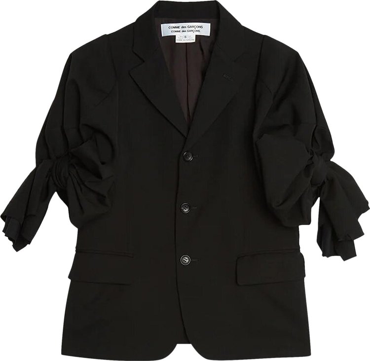 Blazer Comme des Garçons Twisted Gabardine Short-Sleeve Blazer Black, black