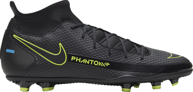 حذاء Nike Phantom GT Club DF MG 'Black Cyber' باللون الأسود