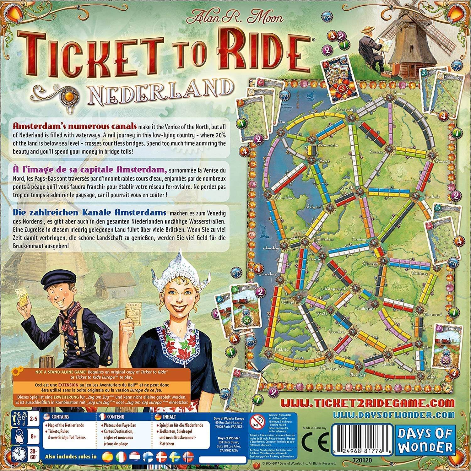 Add-on for the board game Days Of Wonder: Ticket To Ride Nederland