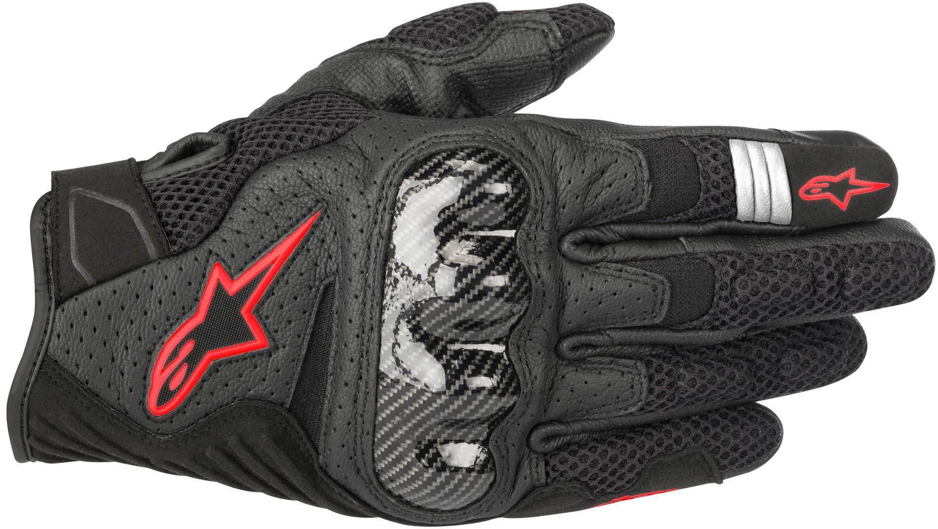 قفازات Alpinestars SMX 1 Air V2، باللون الأسود/الأحمر