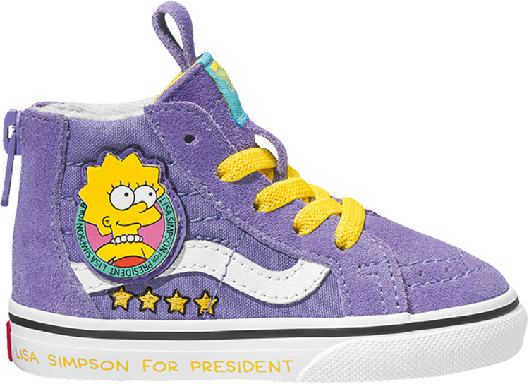 حذاء رياضي Vans The Simpsons x Sk8-Hi Zip TD Lisa 4 Prez باللون الأرجواني