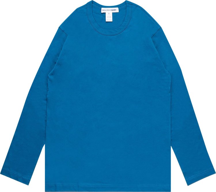 Comme des Garçons SHIRT Rear Logo Long-Sleeve T-Shirt 'Blue', blue