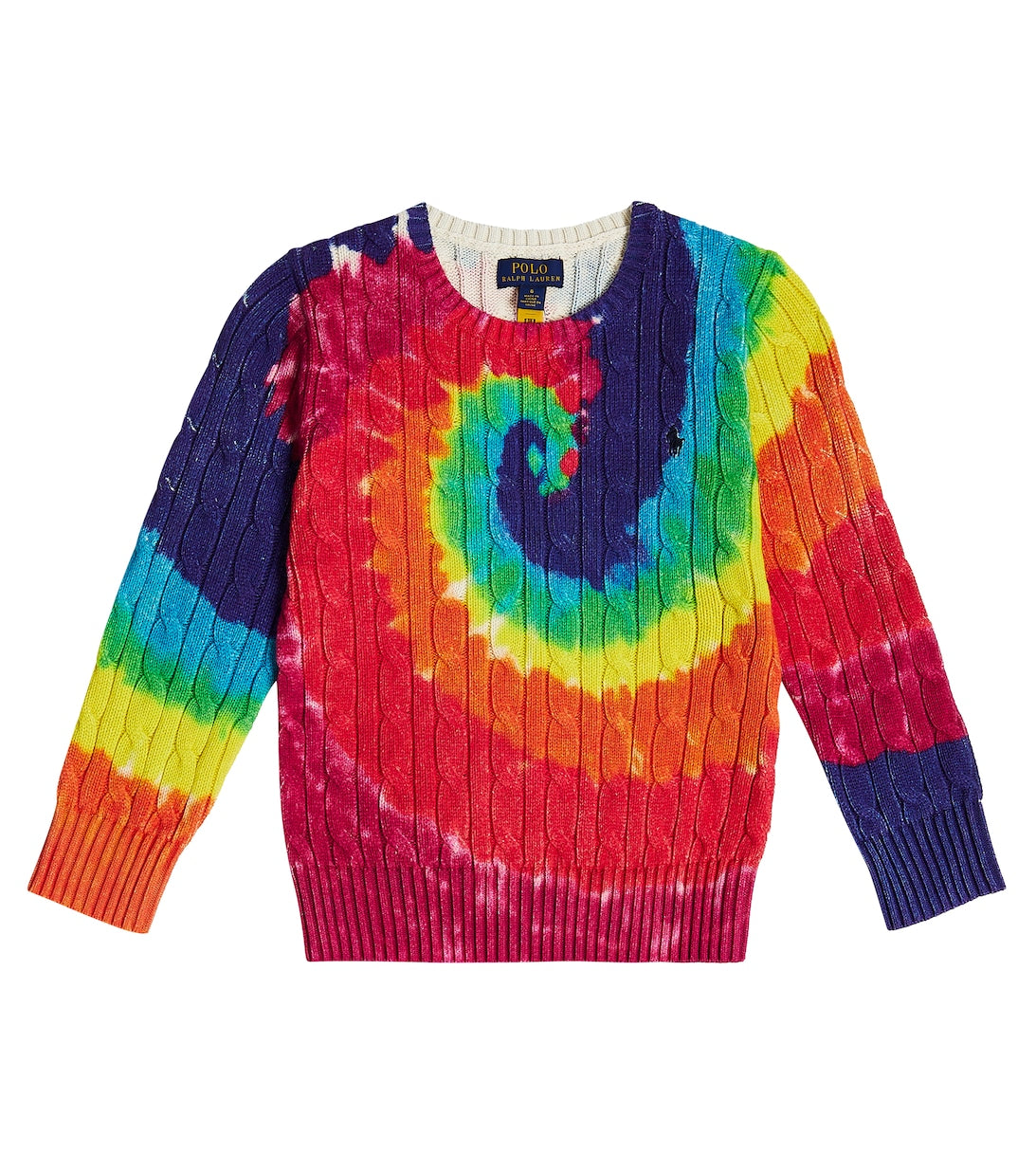 Polo Ralph Lauren Tie-Dye Cotton Cable Sweater, Multicolor