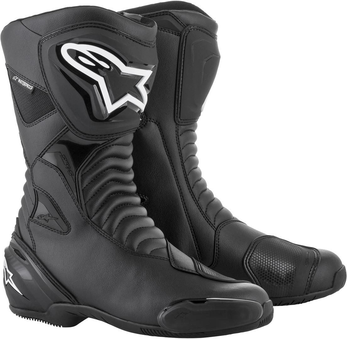 حذاء Alpinestars SMX S للدراجات النارية مقاوم للماء، أسود/أبيض