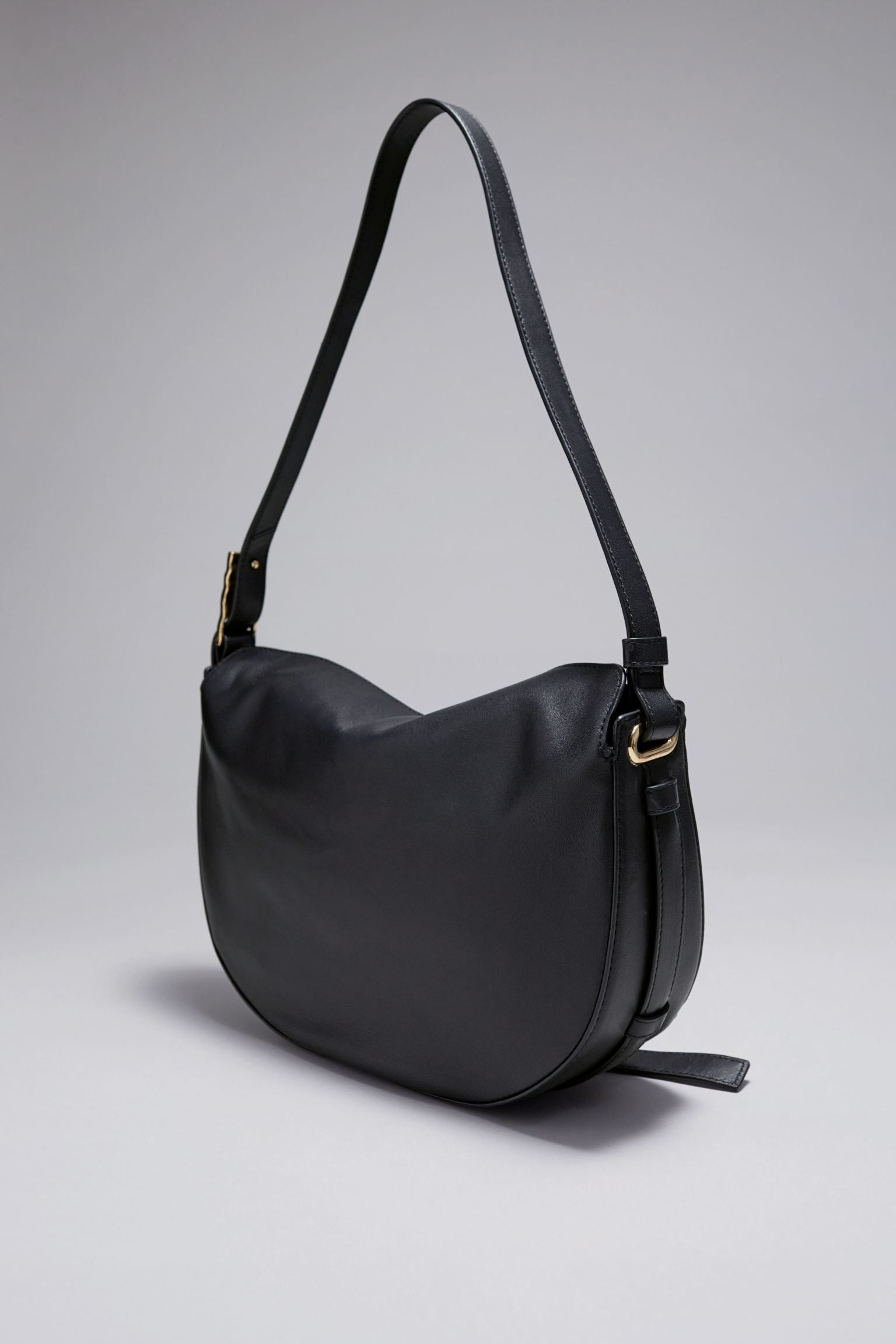 & Other Stories Leather Shoulder Bag, black