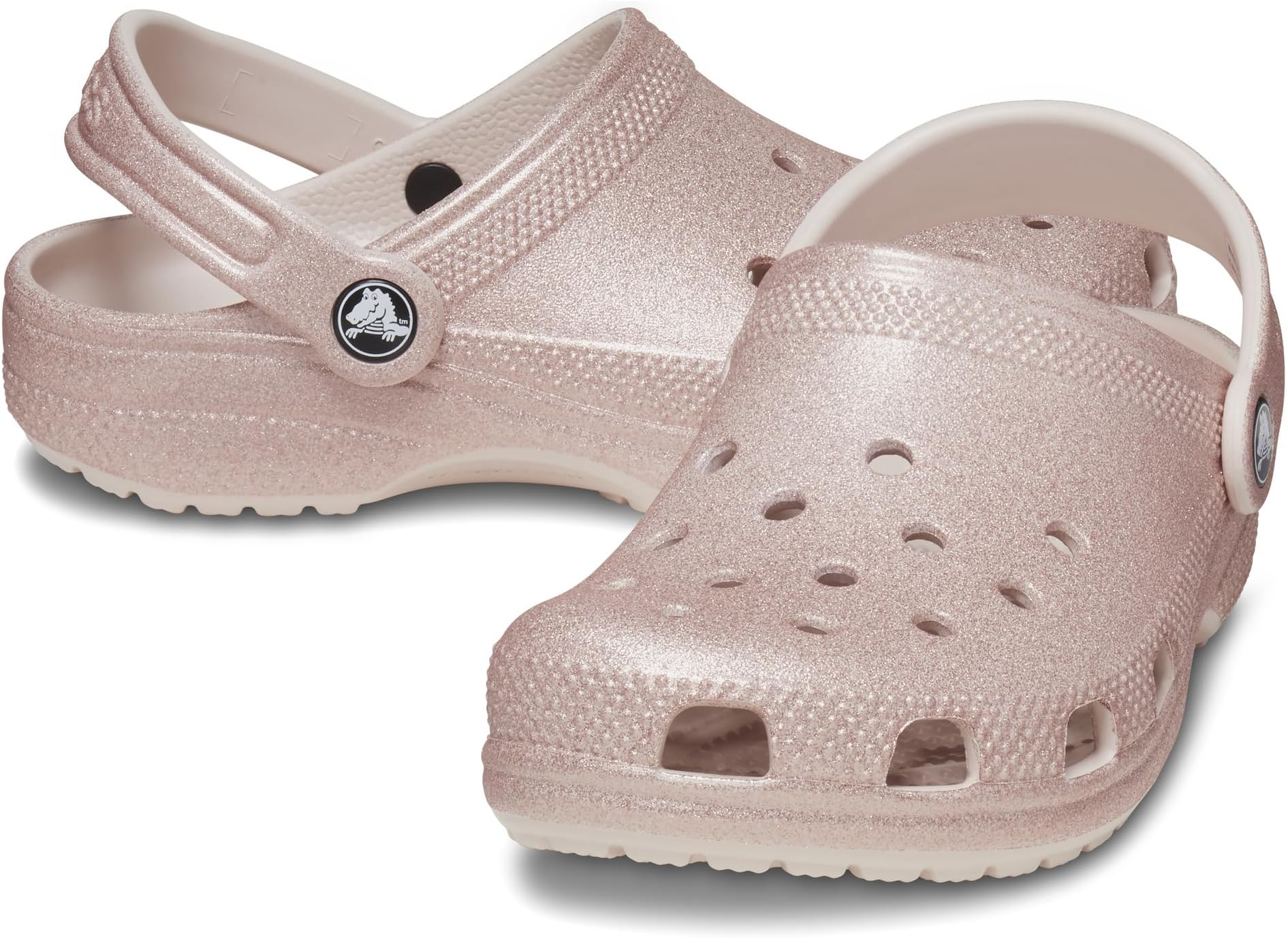 Classic Glitter Clog Crocs, Quartz Glitter