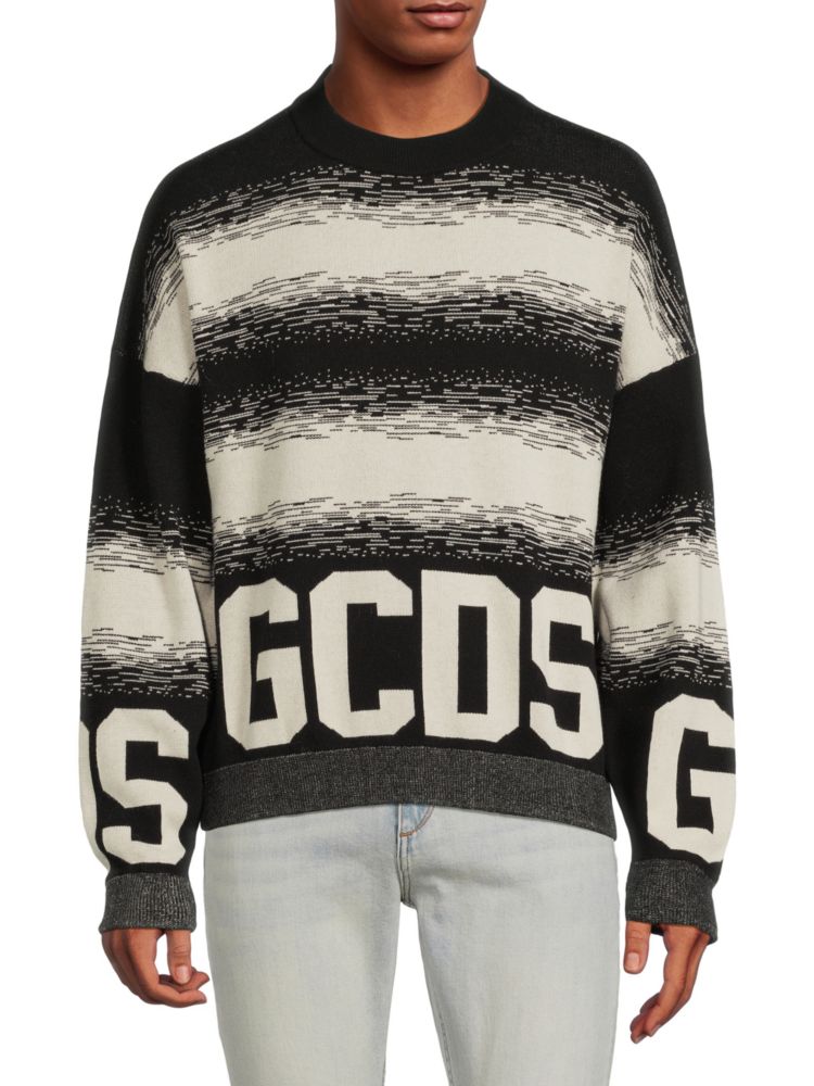 Sweatshirt with Gcds logo, black