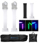 2 Totem Light Stands + Black + White Grids for 2 American DJs INNO COLOR BEAM QUAD 7 Rockville (2) RTP32W INNO COLOR BEAM QUAD 7