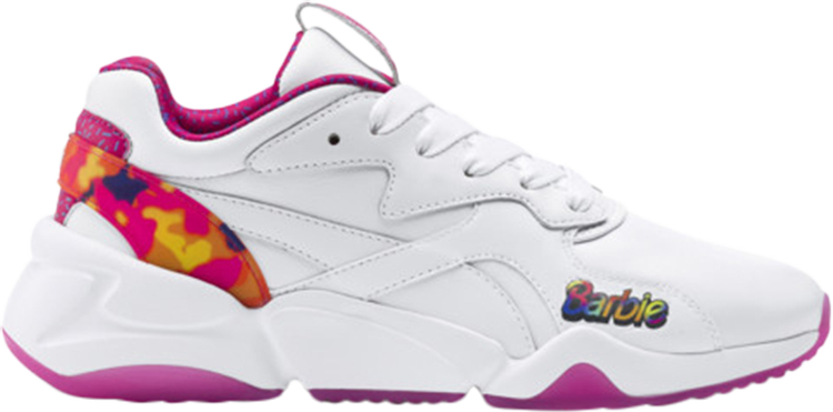 حذاء رياضي Puma Barbie x Wmns Nova Flash White Cabaret، باللون الأبيض